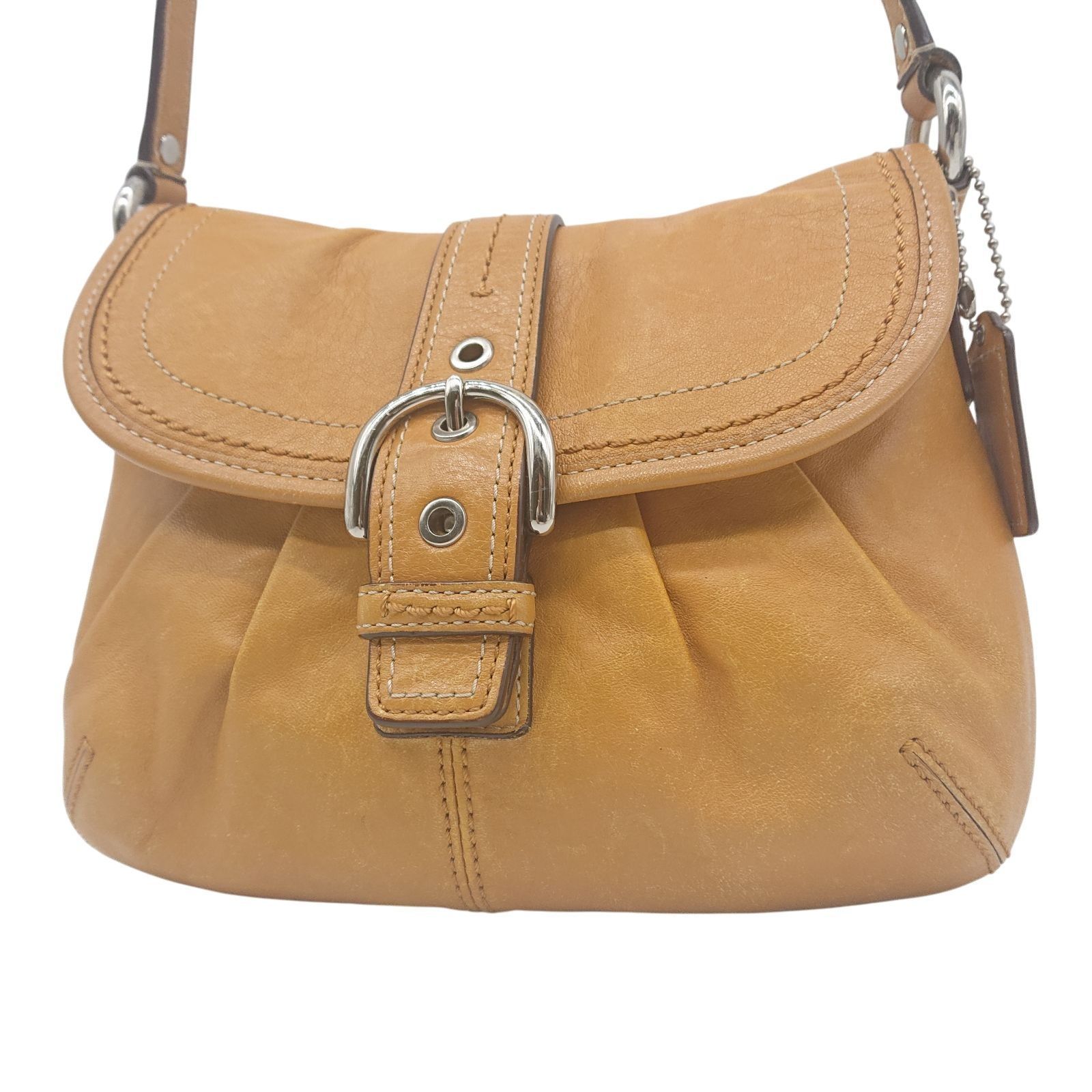 COACH コーチ ショルダーバッグ レザー イエロー マスタード