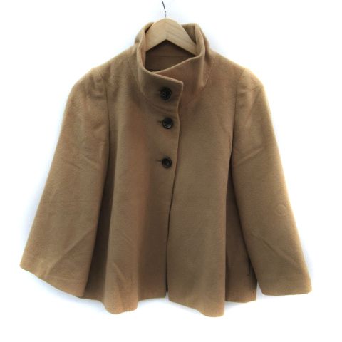 アナイ ANAYI コート ショート丈 スタンドカラー アンゴラ 34 XS
