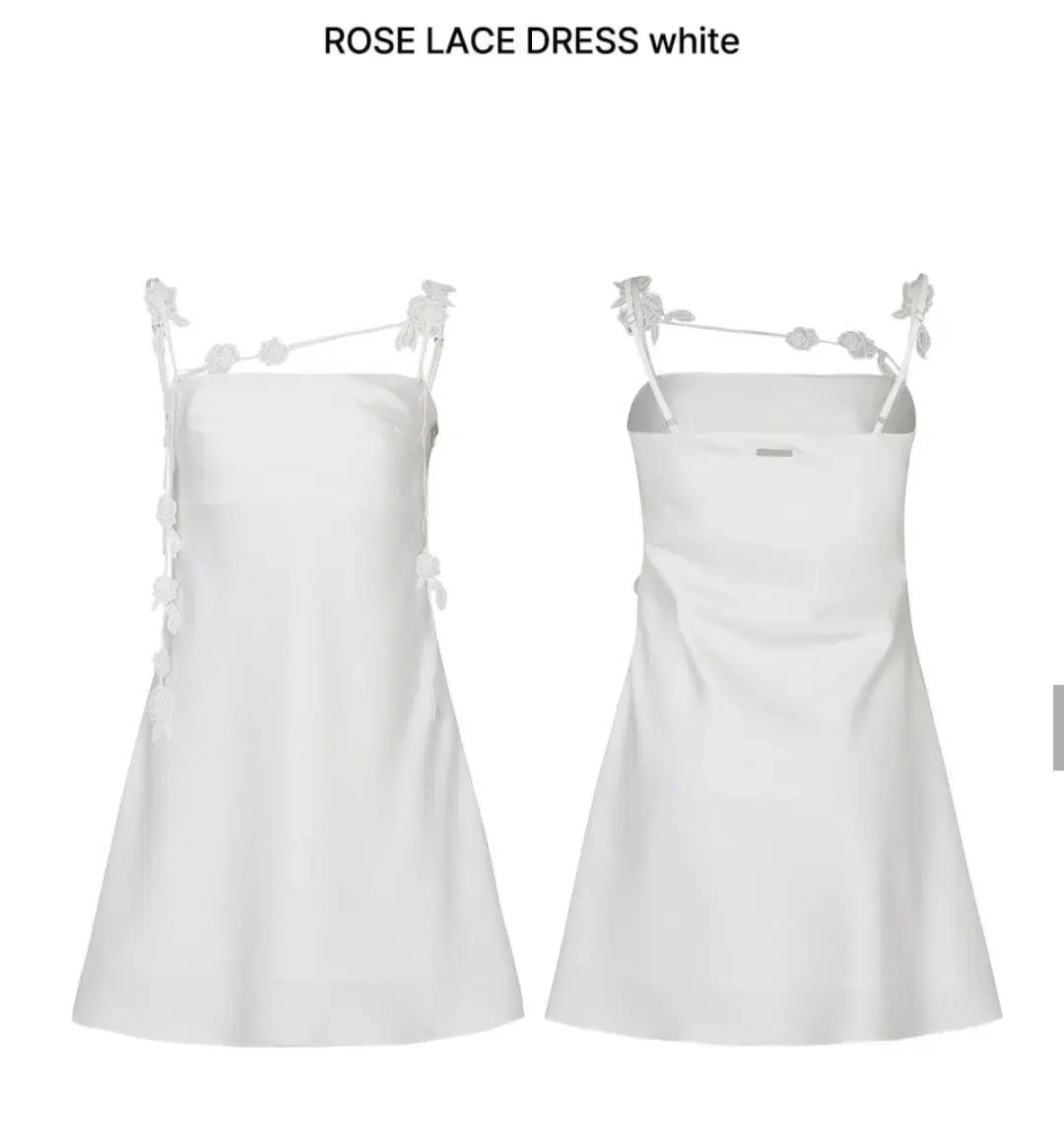 PAIN OR PLEASURE ローズ レース ドレス 白