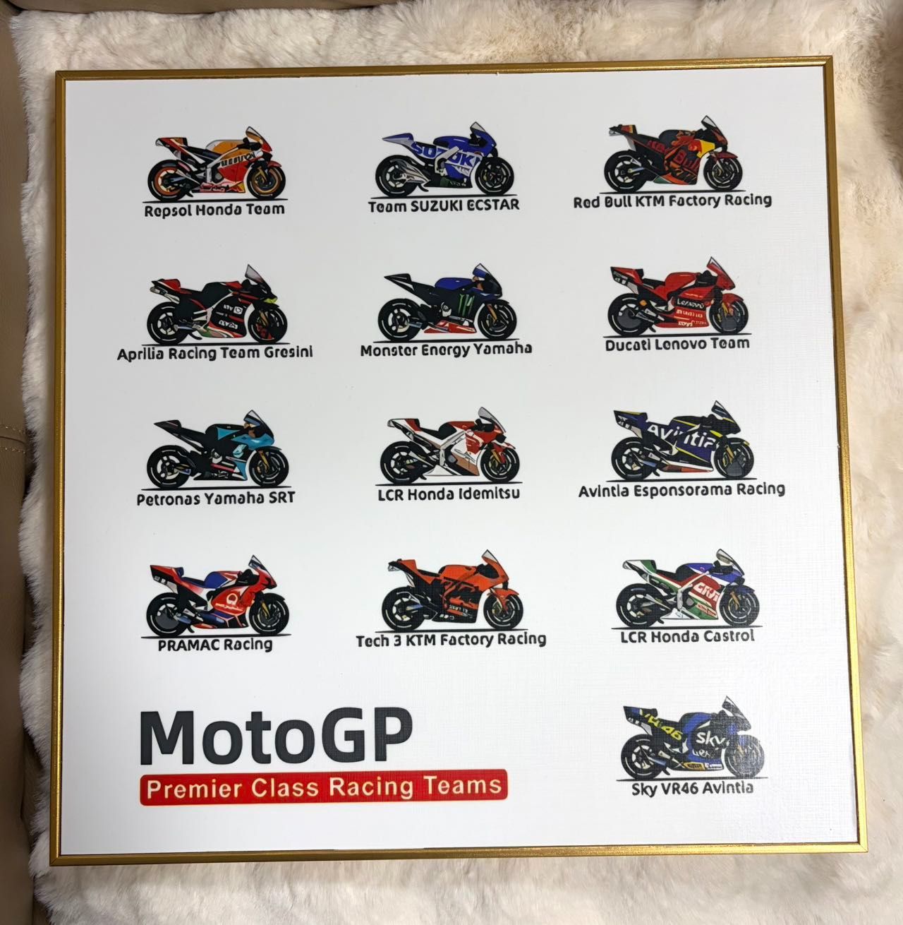 アウトレット新品 MotoGP RACING バイク レーシング 壁掛け 部屋飾り 絵画 40 cm オートバイ グッズ アクセサリー