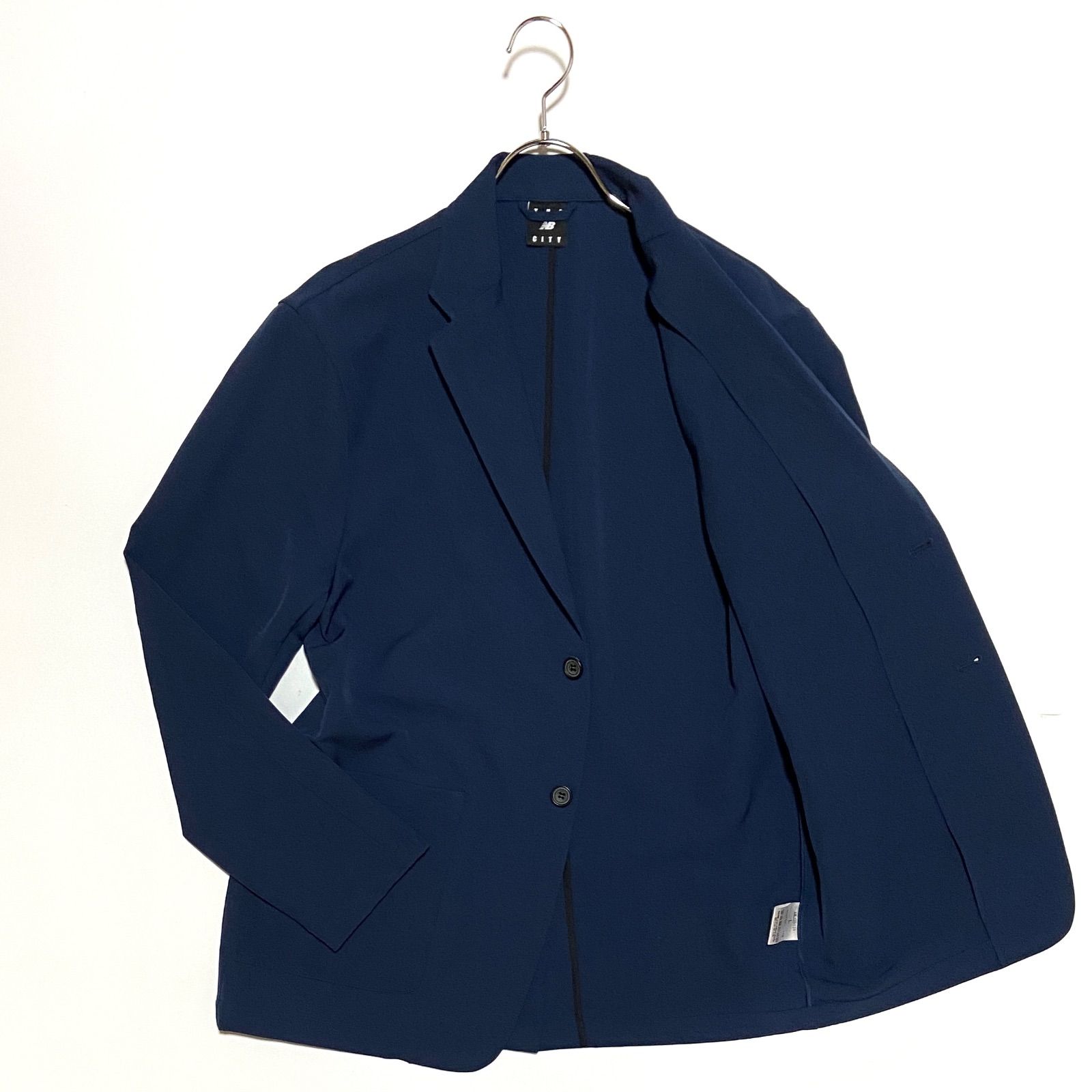 【美品】ニューバランス　テーラード　THE CITY　洗える　ネイビー　XL NEW BALANCE ニューバランス THE CITY テーラードジャケット 2B