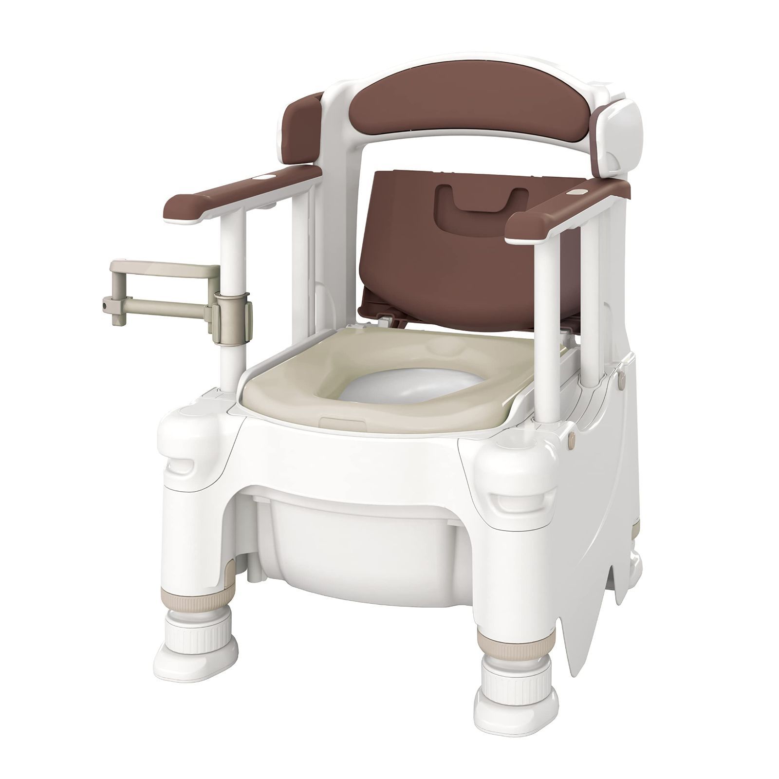 アロン化成 安寿 ポータブルトイレ FX 30 らくゾウくん ソフト便座 アースブラウン 532 958