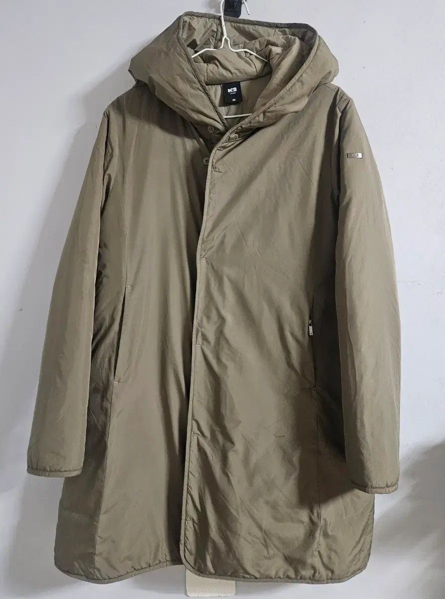 K 2 フード ロング コート カーキ色