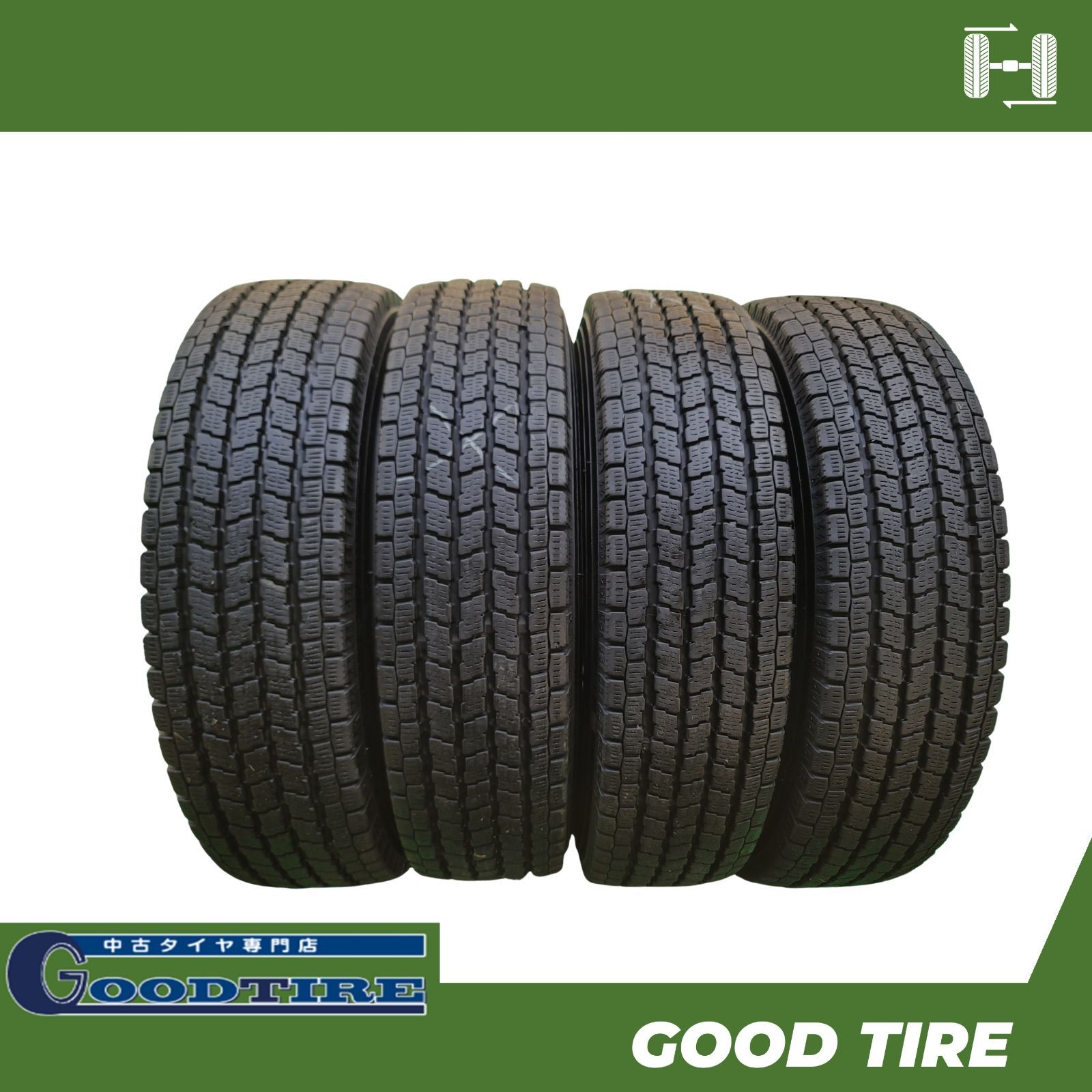 155 80 R 14 88 86 NLT ヨコハマ 製 4本 冬用 8分山 タイヤ ADバン プロボックス サクシード 7202