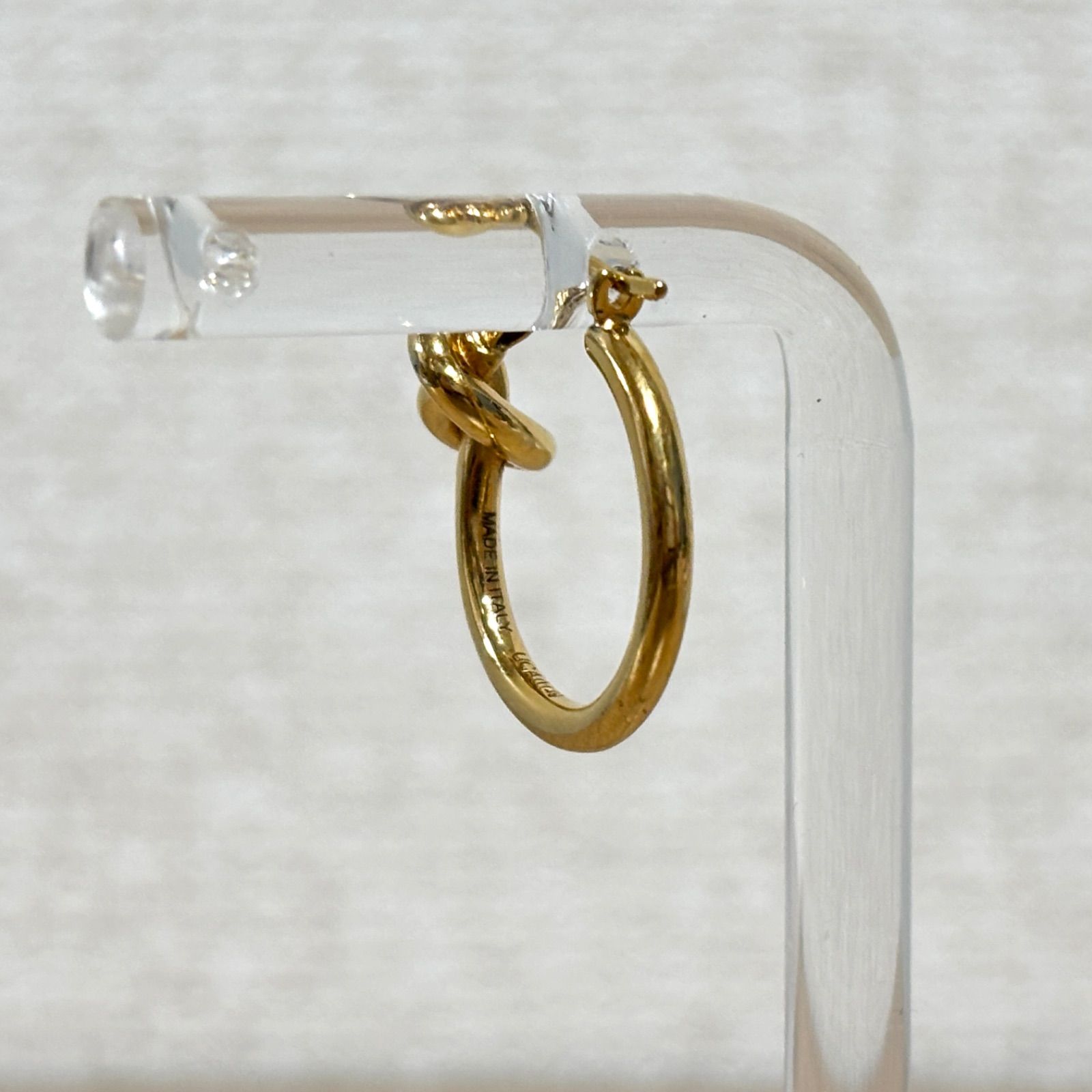 CELINE セリーヌ ノット フープ ピアス ゴールド 片 - メルカリ