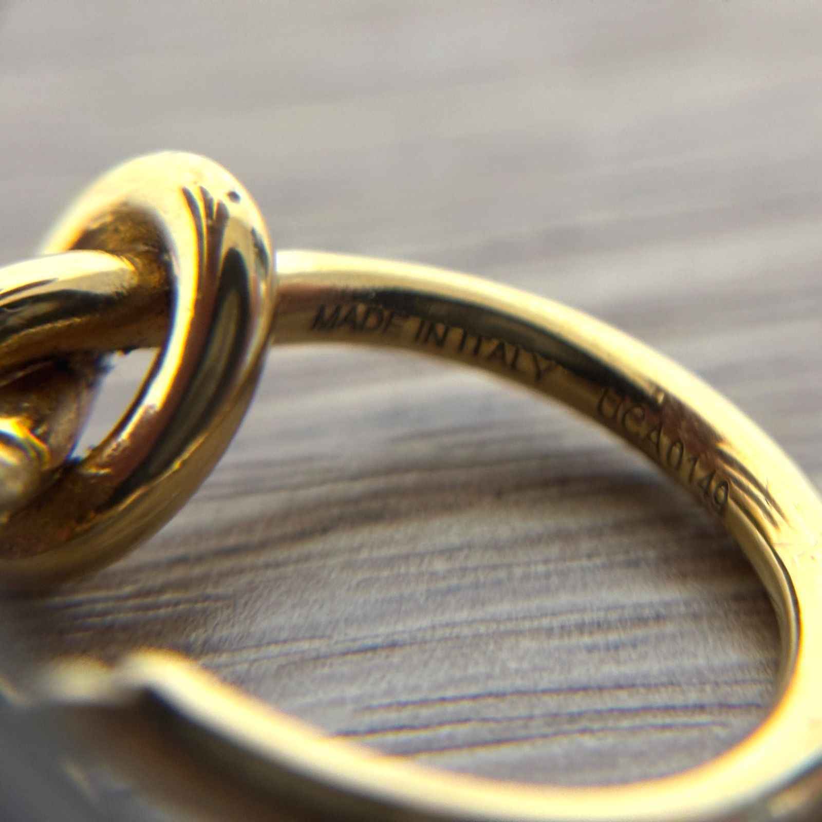 CELINE セリーヌ ノット フープ ピアス ゴールド 片 - メルカリ