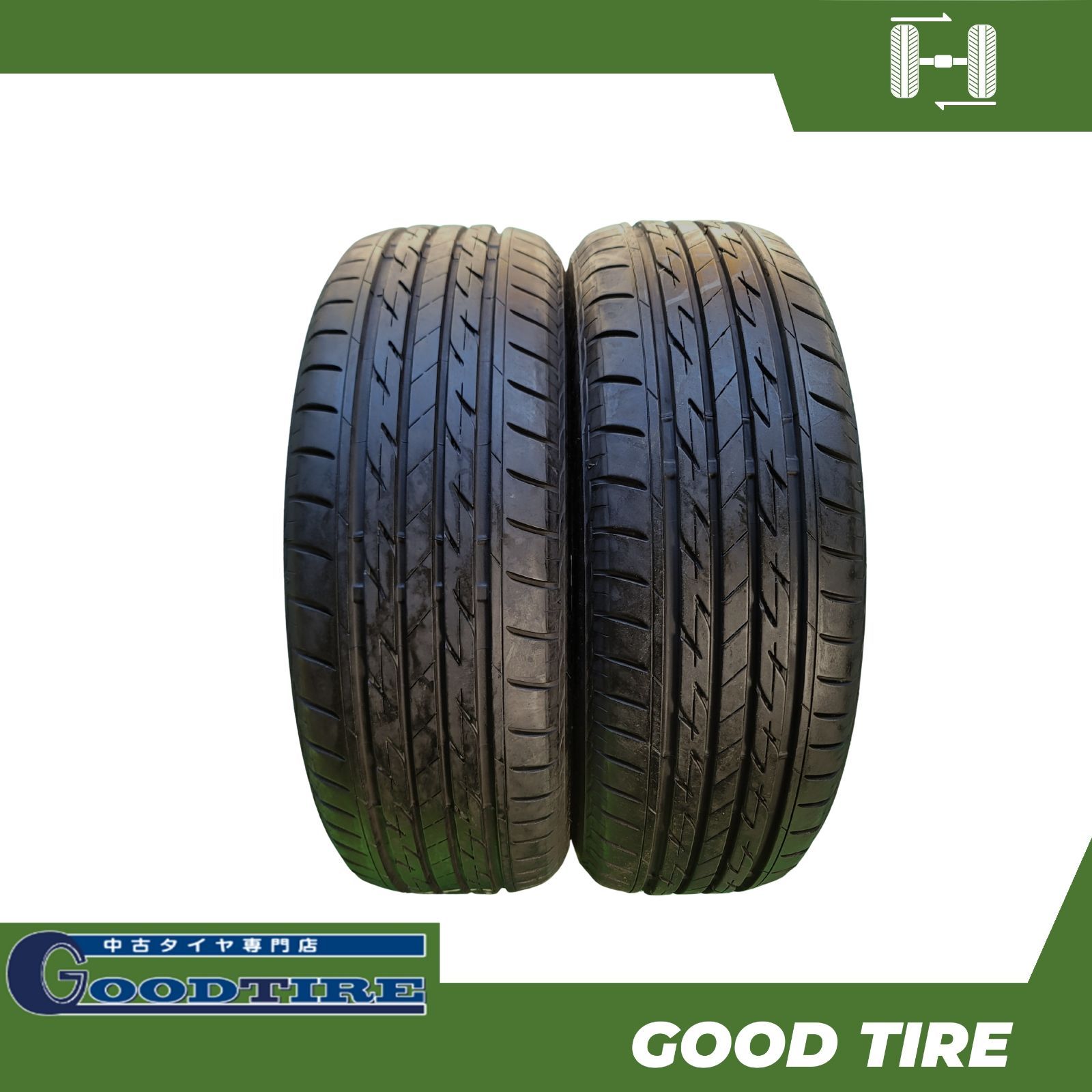 185 60 R 15 8分山 ブリヂストン NEXTRY 2020年 夏用 2本セット タイヤ アクア フィット シエンタ 7207