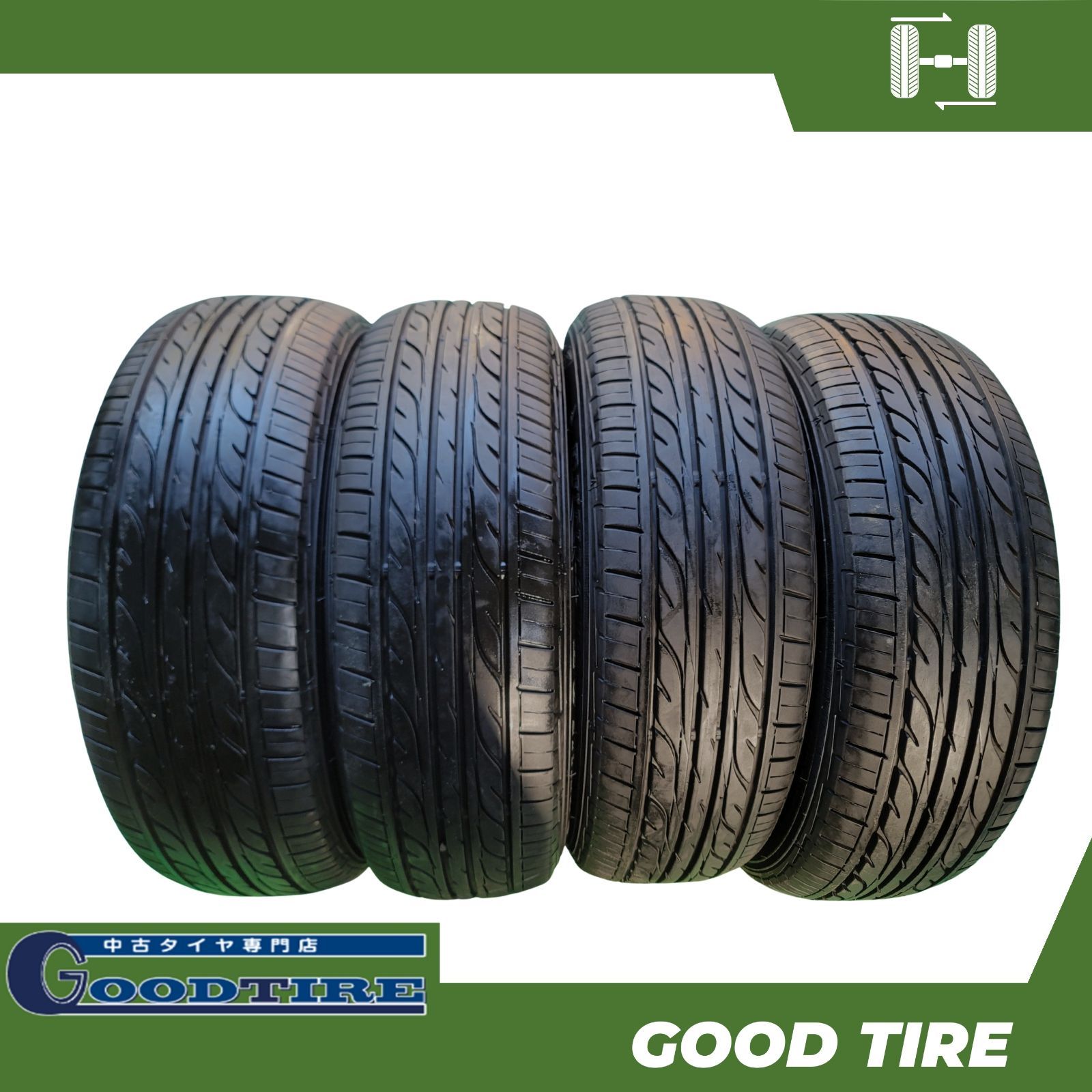 185/60R15 ダンロップ EC202 2023年製 4本 夏用 8分山 中古タイヤ