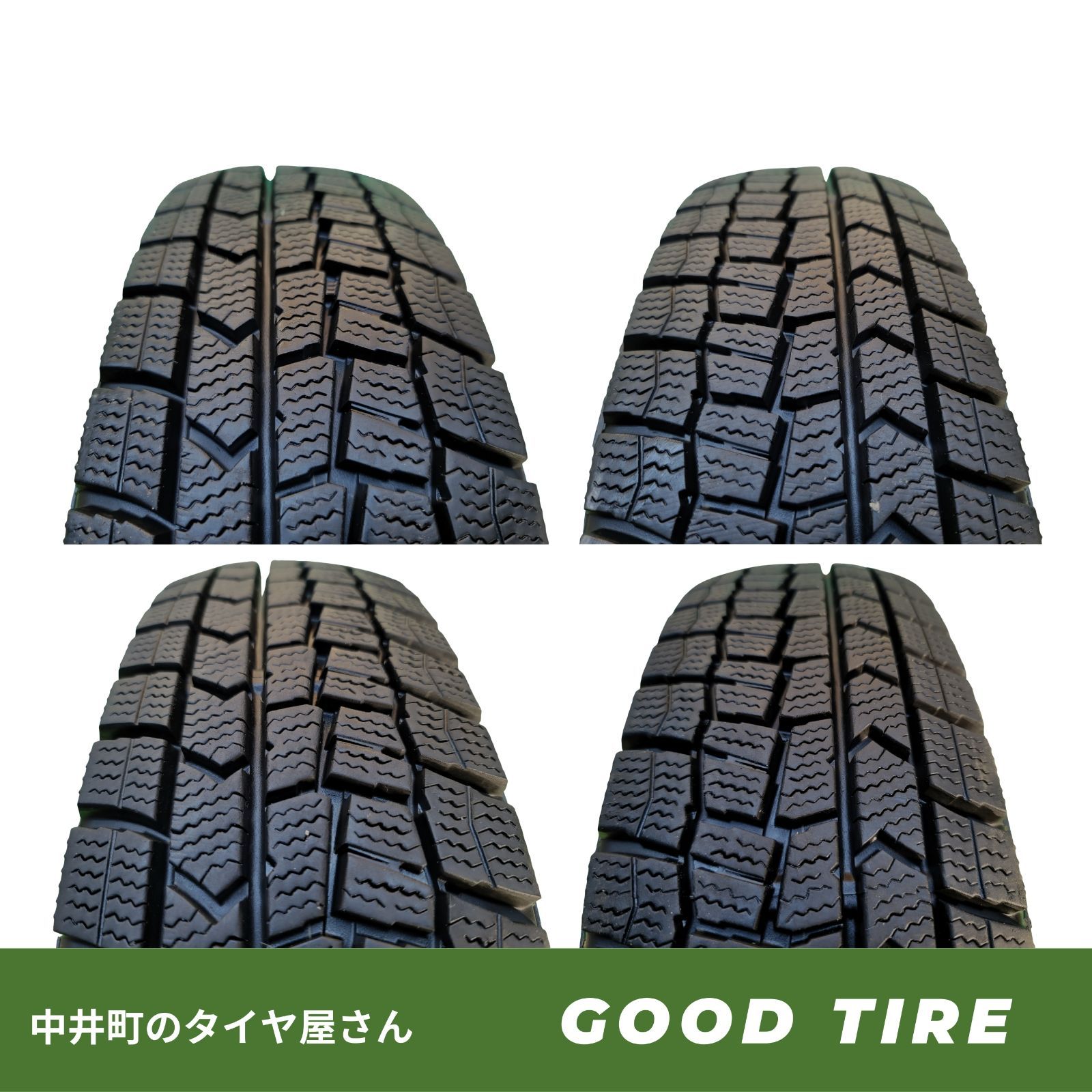 165 80 R 13 ダンロップ WM 02 製 4本 冬用 8 5分山 タイヤ 7211