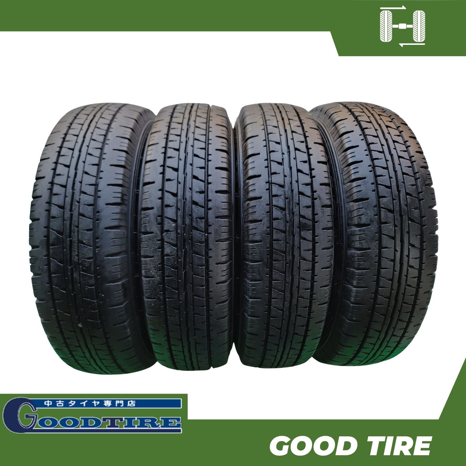 195 80 R 15 107 105 LLT ダンロップ ENASAVE VAN 01 4本 夏用 8分山 タイヤ ハイエース キャラバン 7217