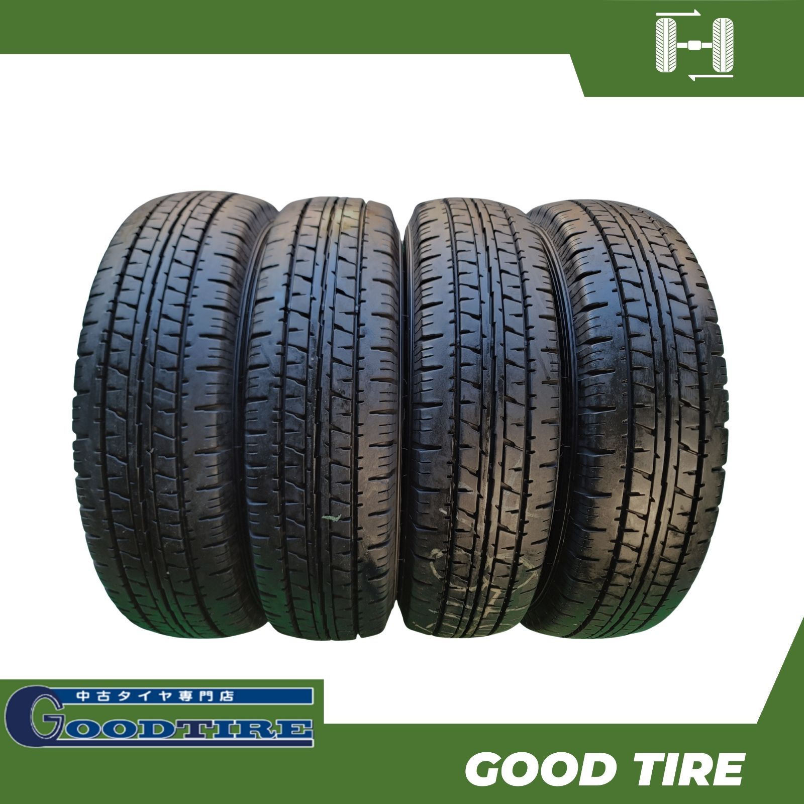 195 80 R 15 107 105 LLT ダンロップ ENASAVE VAN 01 2021年 3 製 4本 夏用 8 5分山 タイヤ ハイエース キャラバン 7216