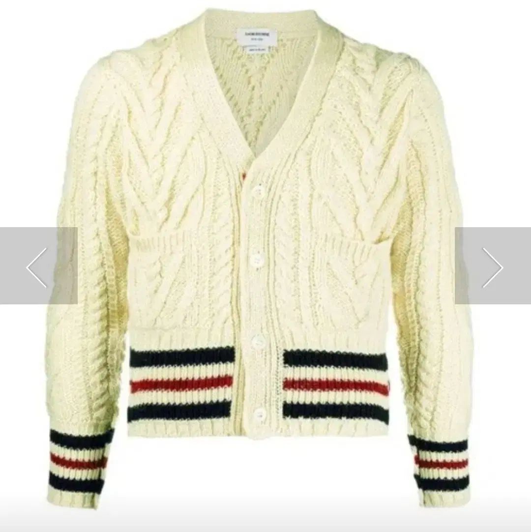 正規品)トム・ブラウン アイボリー ケーブル ニット カーディガン(3