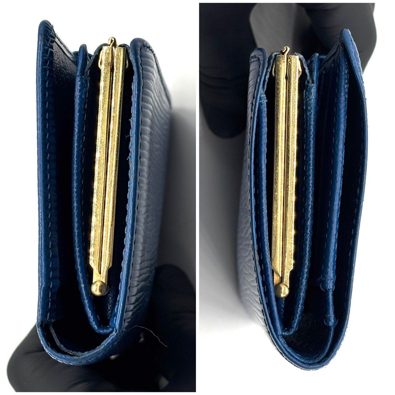 知性が香る青】 LOUIS VUITTON ルイヴィトン 二つ折り財布 エピ