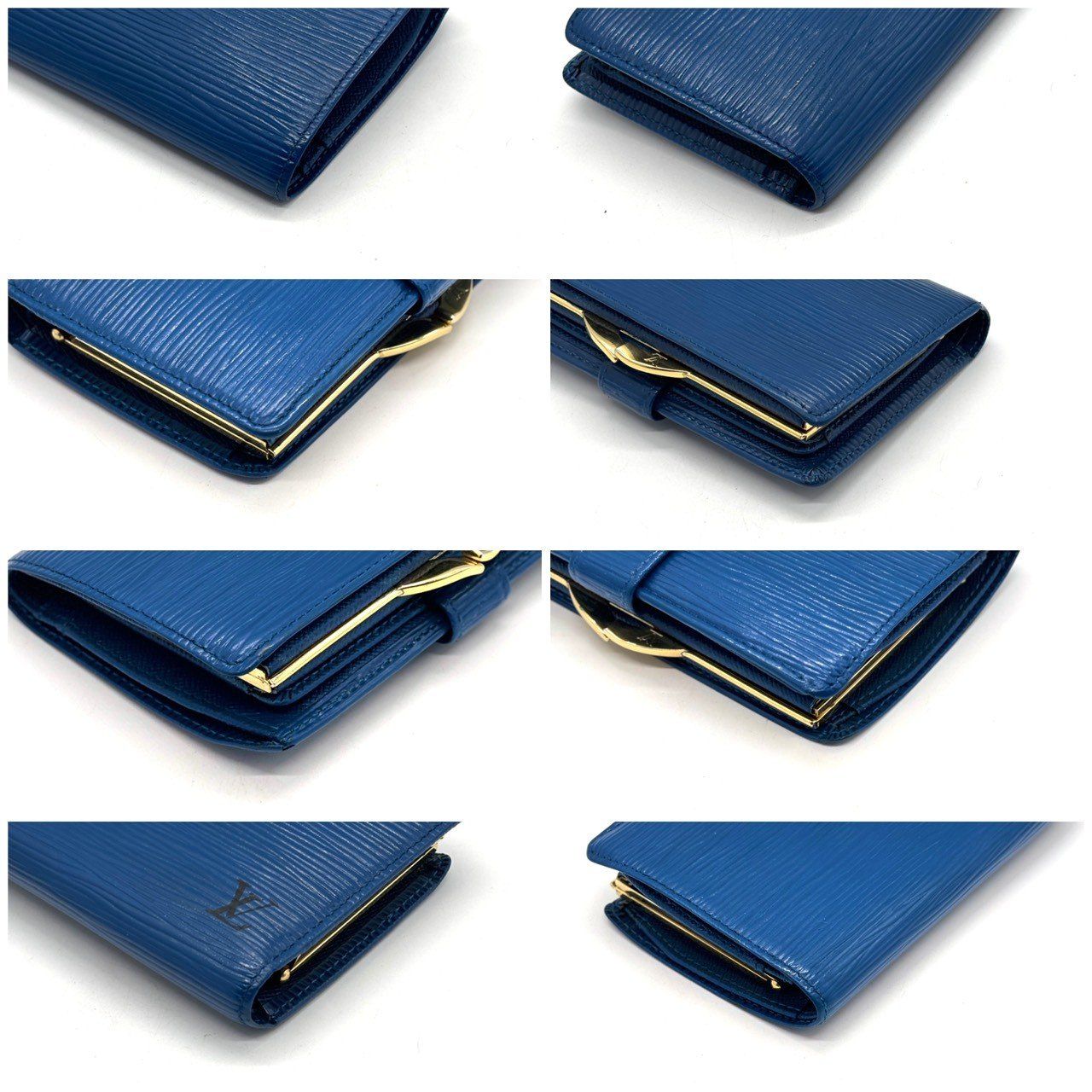 知性が香る青】 LOUIS VUITTON ルイヴィトン 二つ折り財布 エピ