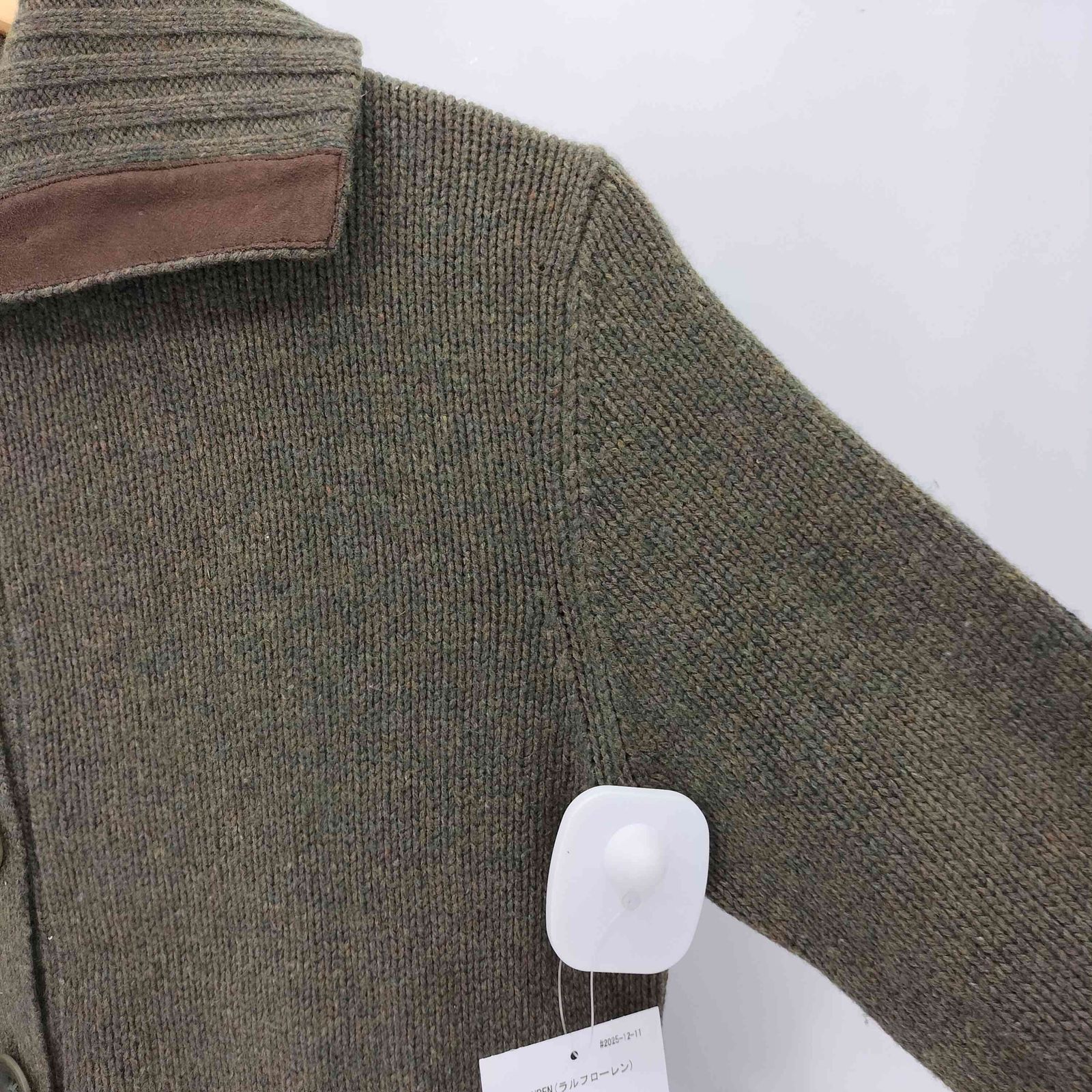 ラルフローレン RALPH LAUREN カシミヤウール スウェード エルボー