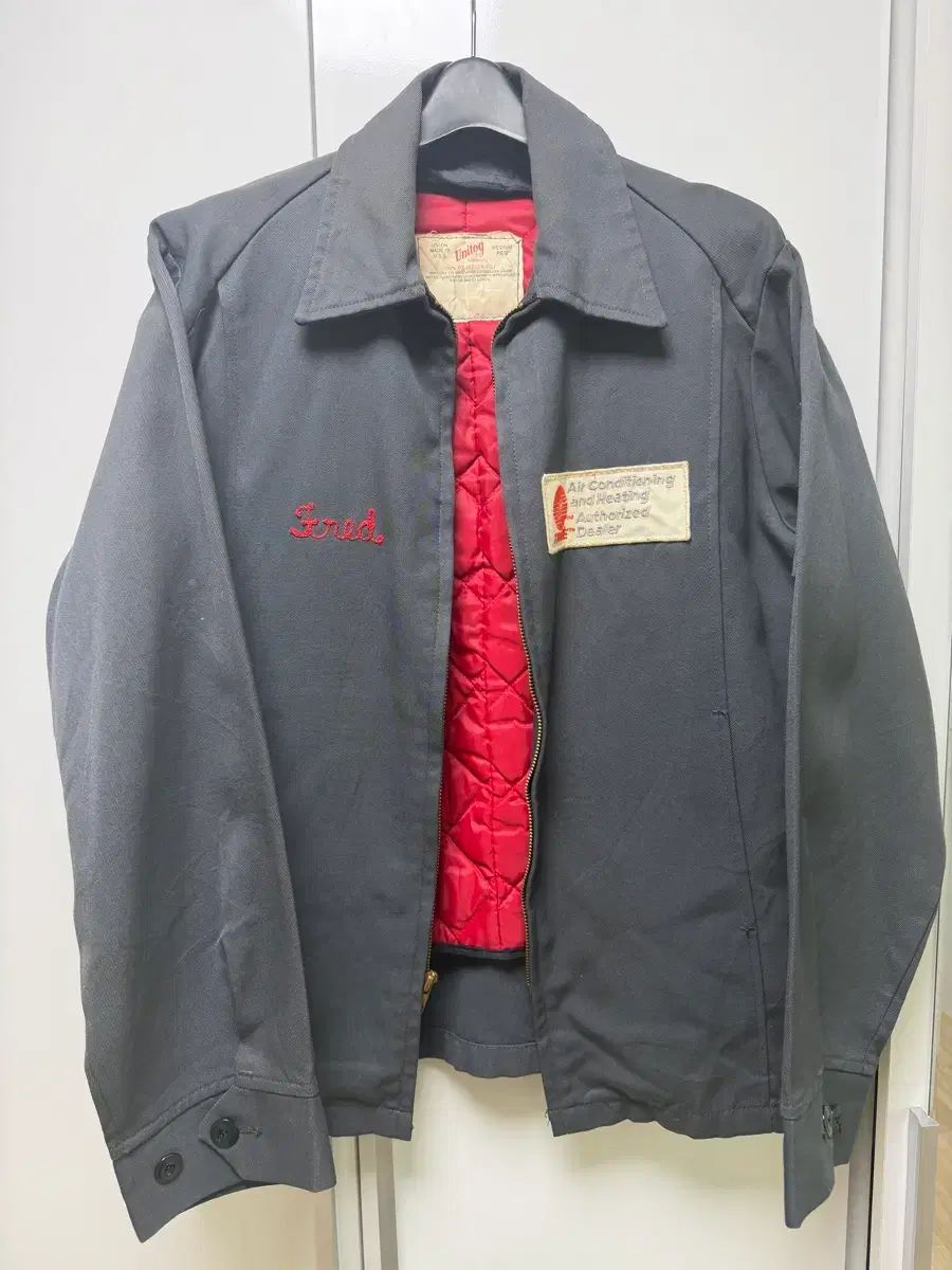 70 80s unitog ヴィンテージ メカニック ワークジャケット / 40R (100)