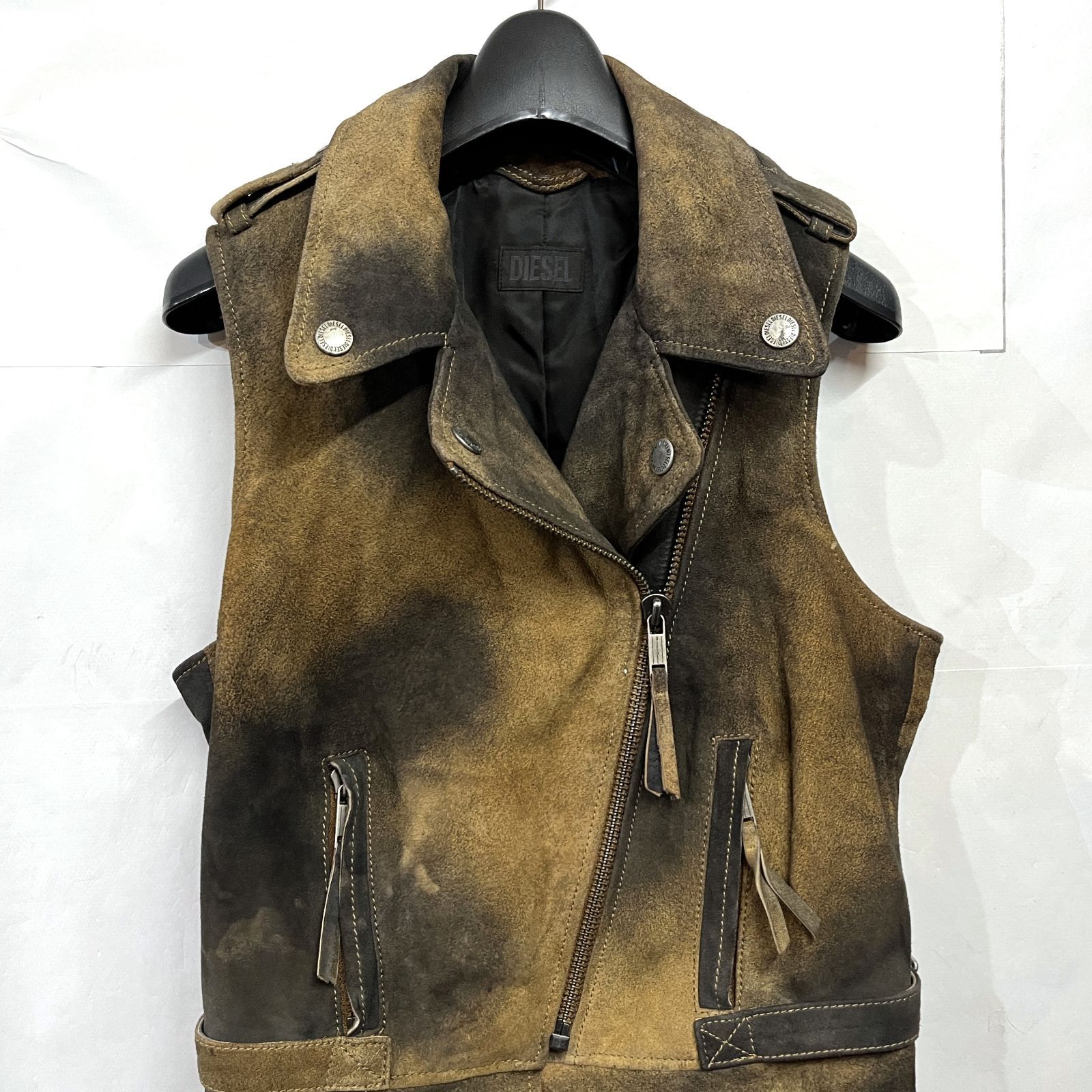 DIESEL｜ディーゼル ラムレザー スエード ヴィンテージ加工