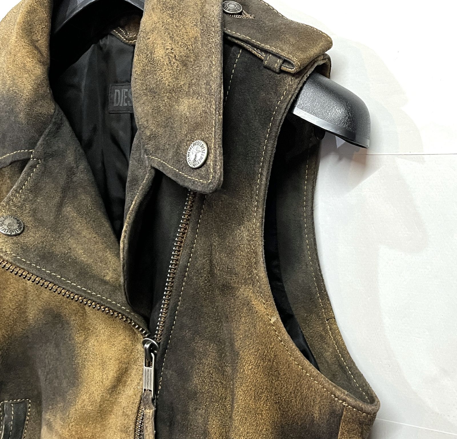 DIESEL｜ディーゼル ラムレザー スエード ヴィンテージ加工