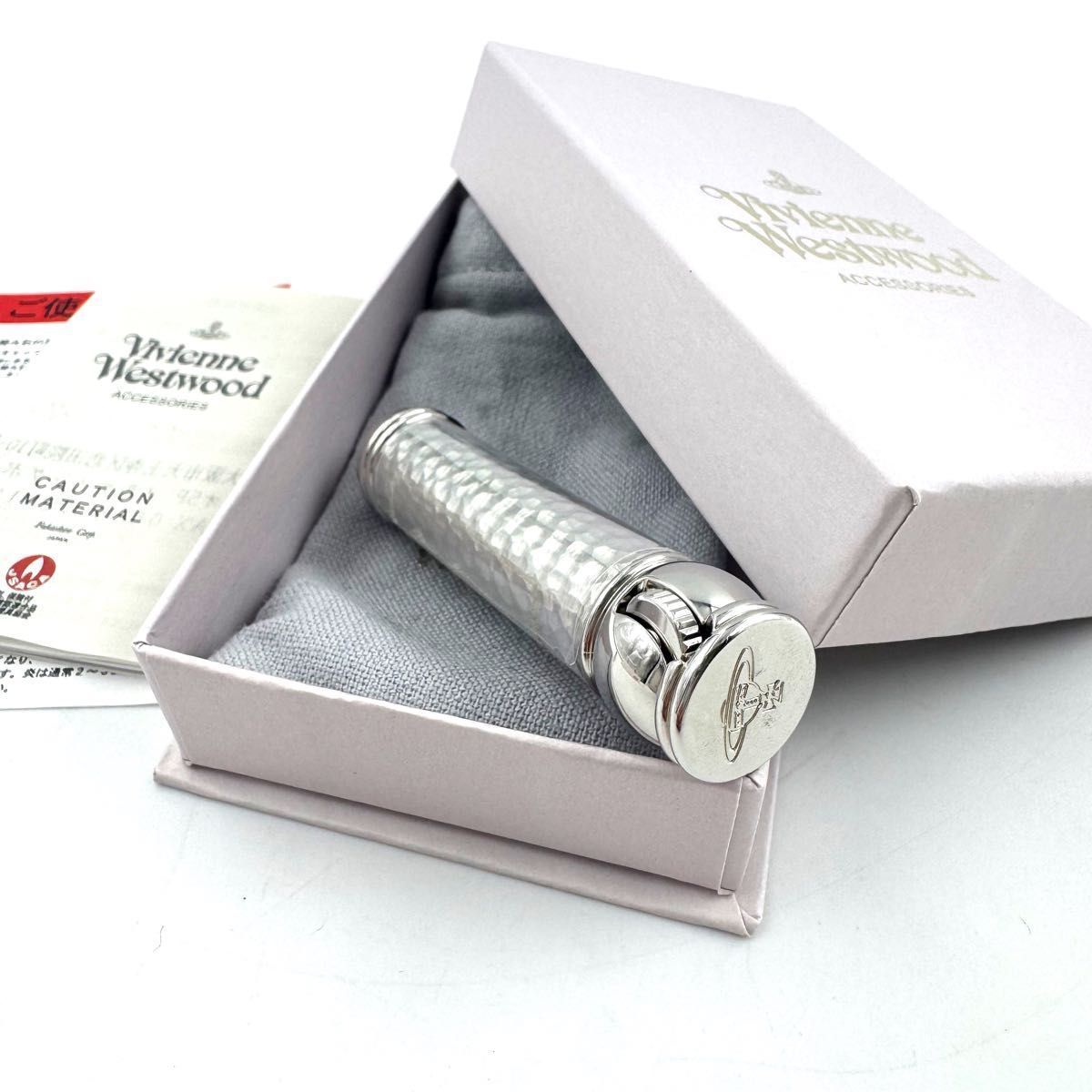 着火 済み ヴィヴィアン ウエストウッド ハンマートーン 彫金 ガス ライター オーブ 刻印 シルバー 多数 喫煙具