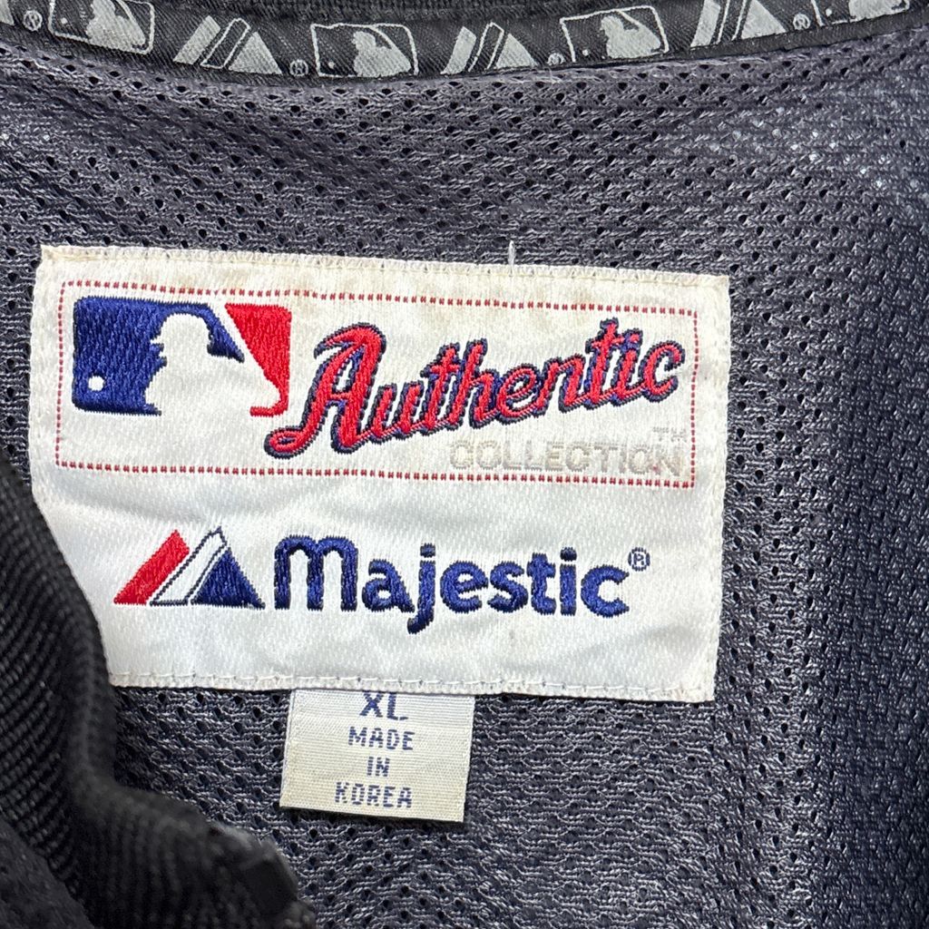 Majestic】 MLB トロントブルージェイズ チームロゴ ハーフジッププル