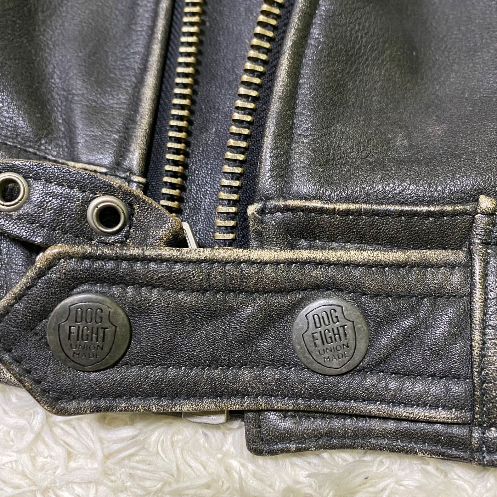 DOG FIGHT ドッグファイト D.F.SOLDIER レザージャケット ワッペン
