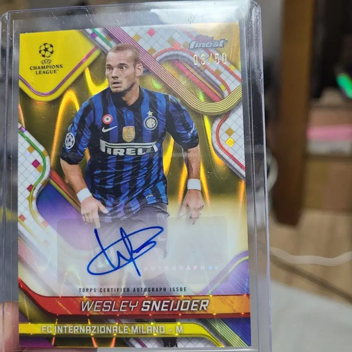 TOPPS FINIST ウェズリー スネイダー 50 サイン入りカード