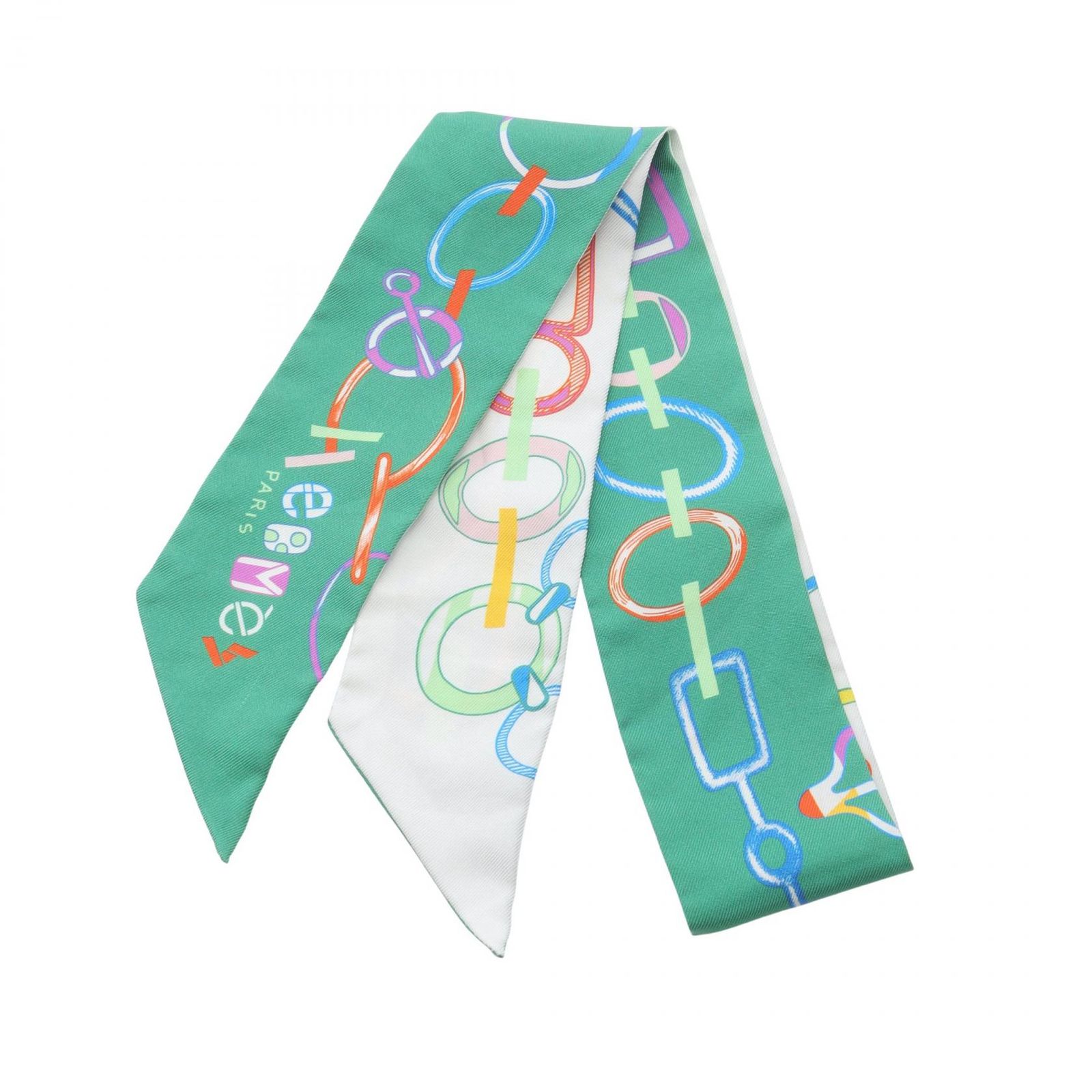 エルメス HERMES スカーフ ツイリー Do Re BOUCLES シルク ツイリー