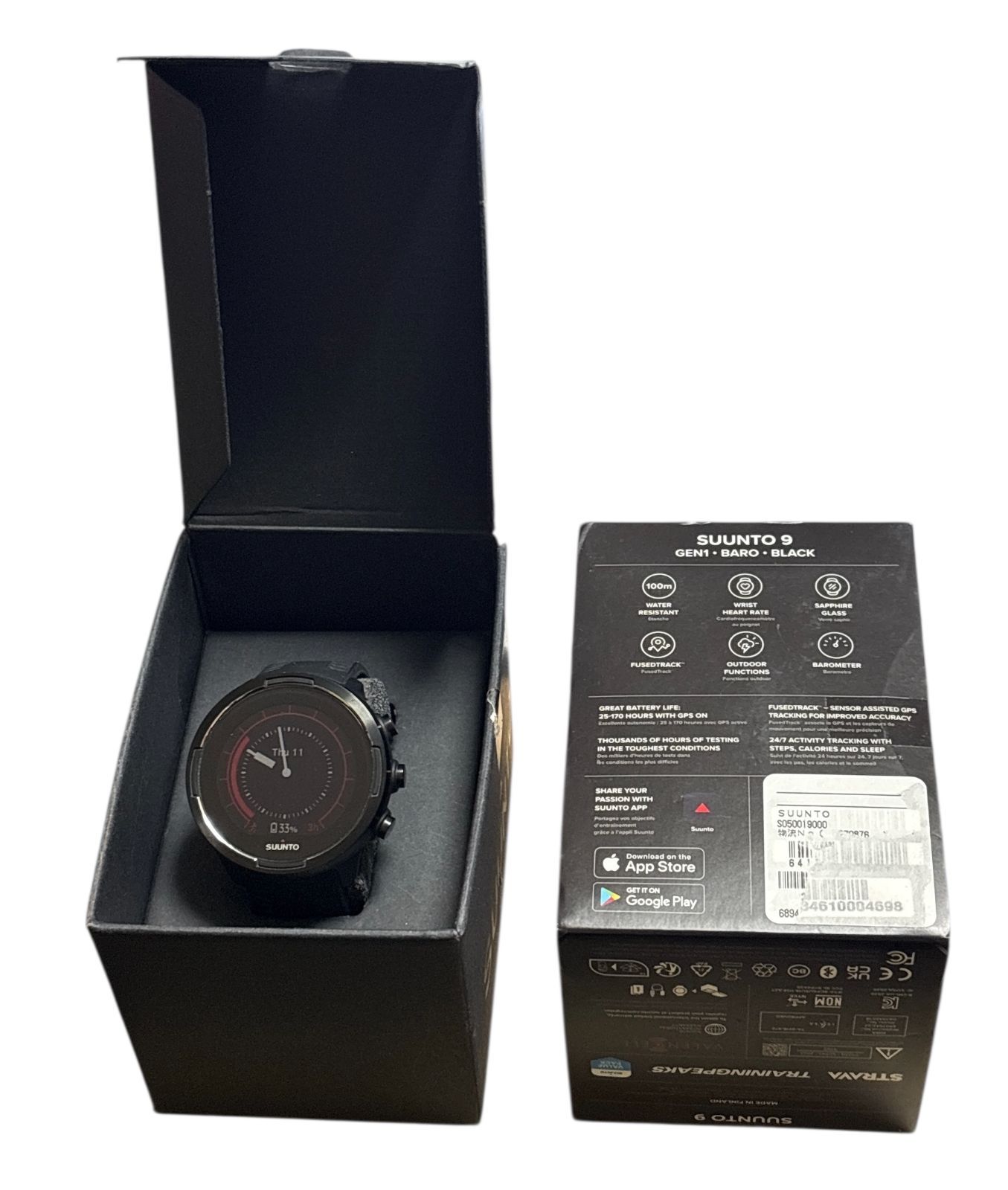 SUUNTO9 GEN1 BARO スント9 バロ ブラック スポーツウォッチ トレイル
