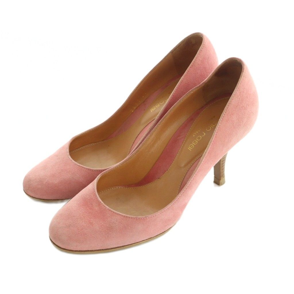 セルジオロッシ Sergio rossi パンプス ラウンドトゥ スエード 34 21.0