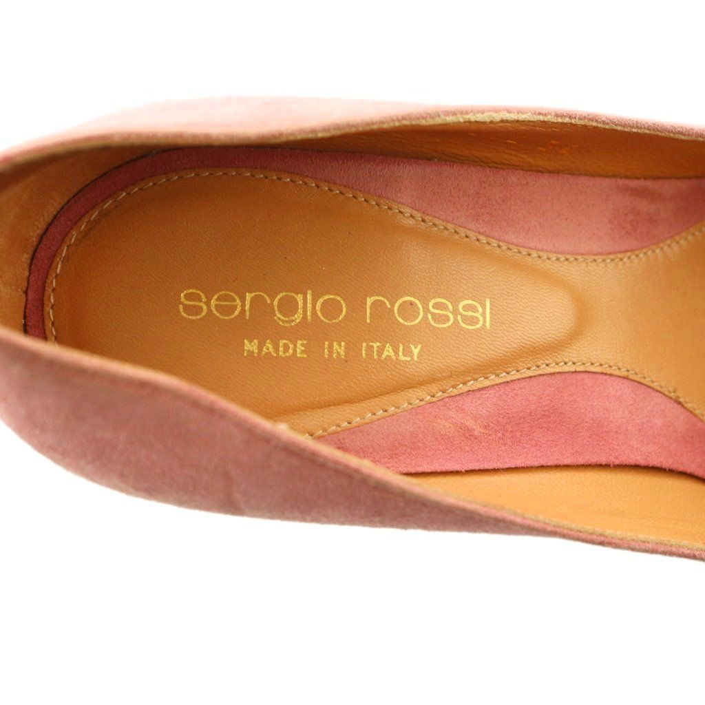 Sergio Rossi セルジオロッシ　スエードパンプス ブラウン　35.5 セルジオロッシ Sergio rossi パンプス ラウンドトゥ スエード 34 21.0