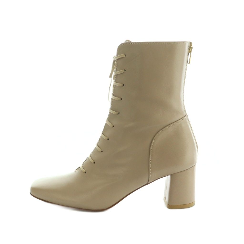 ダイアナ DIANA ショートブーツ スクエアトゥ チャンキーヒール レース