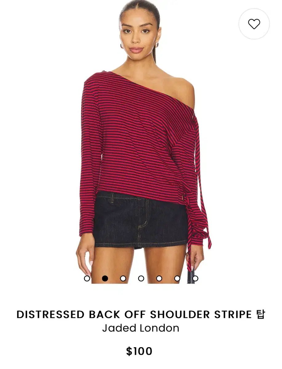 Jadedlondon DISTRESSED BACK OFF SHOULDER
