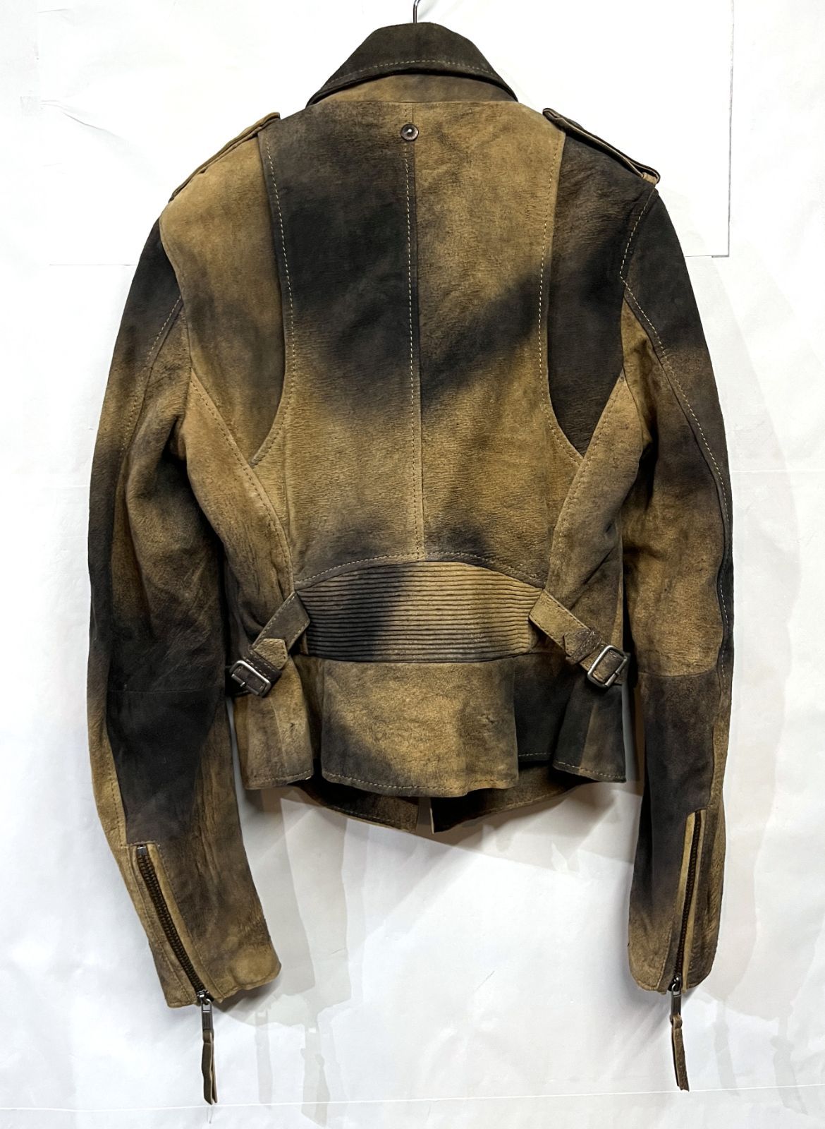 DIESEL｜ディーゼル ラムレザー スエード ヴィンテージ加工 ライダース