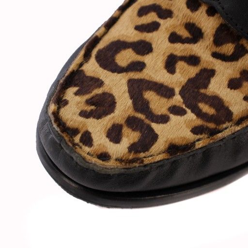 COLE HAAN レオパードコンビローファー 23.5㎝ ハラコ コールハーン COLE HAAN レオパードコンビローファー シューズ ヒョウ