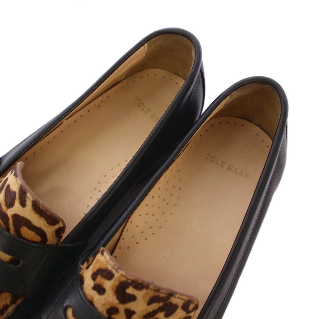 コールハーン COLE HAAN レオパードコンビローファー シューズ ヒョウ