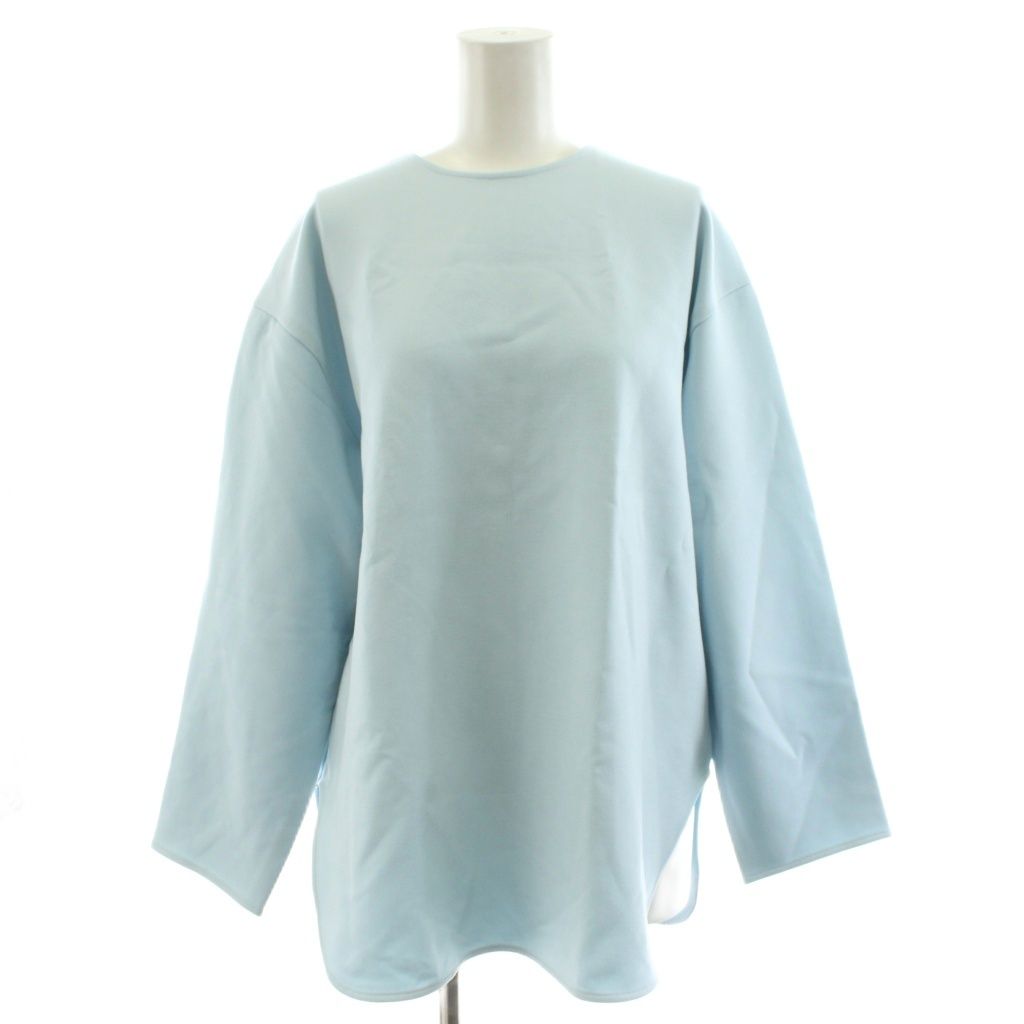 【新品タグ付】yori ヨリ ループプルオーバー 36 ライトイエロー 長袖 ヨリ yori ダブルクロスTeeブラウスプルオーバー シャツ 長袖 F 水色