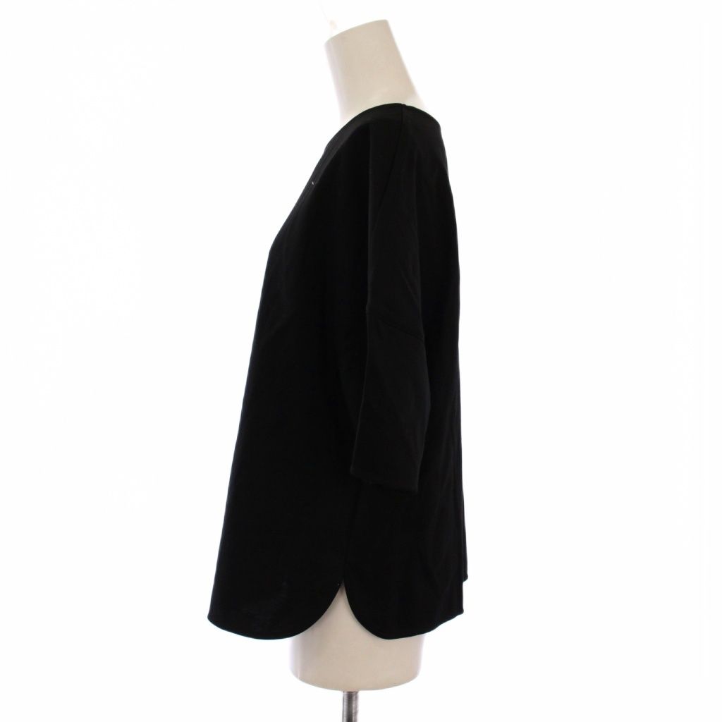 セオリーリュクス theory luxe 24 SS BASALT ADYNA カットソー 半袖 クルーネック 無地 ストレッチ ワン 38 黒 ブラック BB