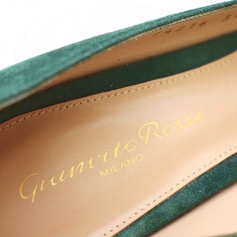 ジャンヴィトロッシ Gianvito Rossi スエード パンプス ハイヒール 36 5 緑 グリーン G ハイヒール パンプス パンプス 靴
