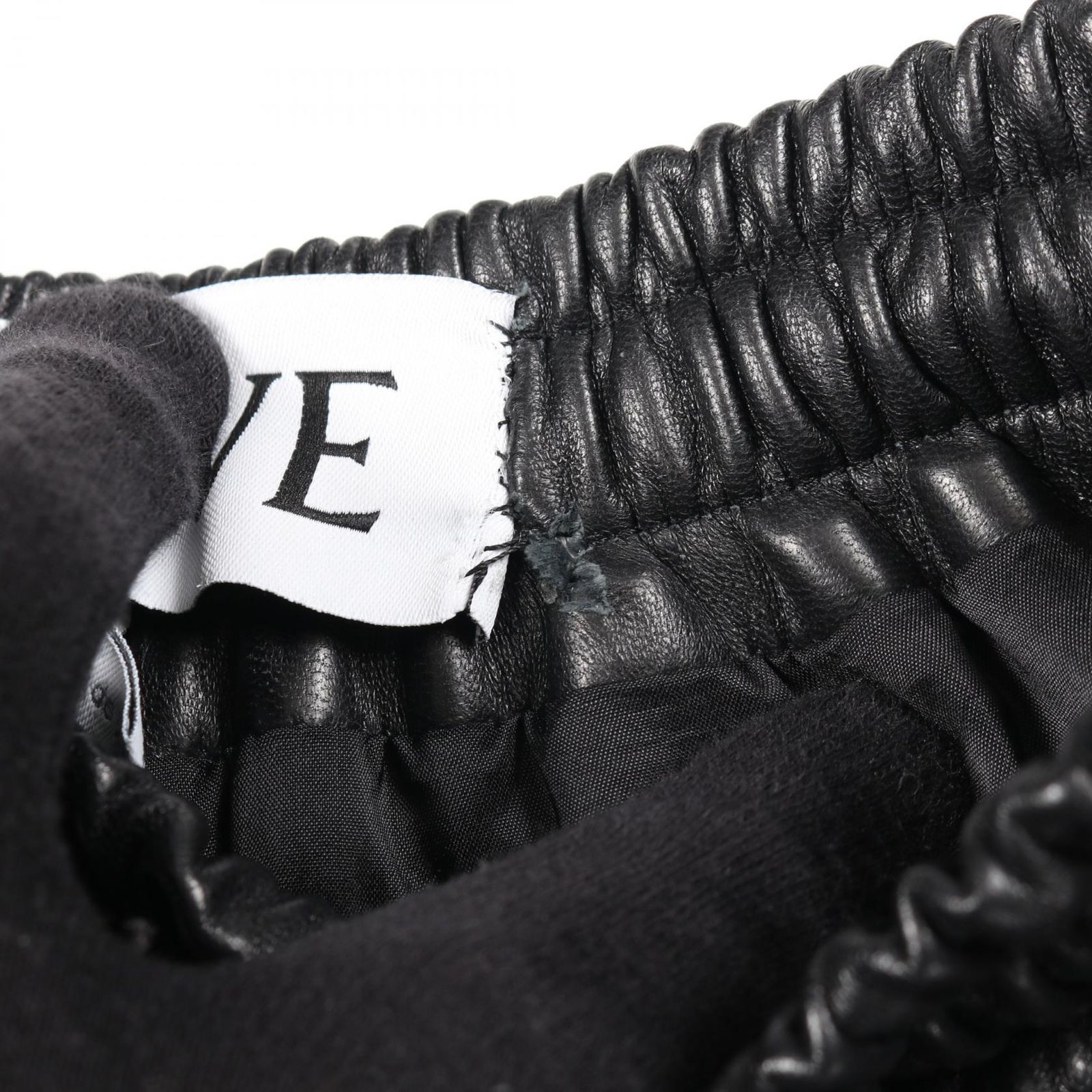 ロエベ LOEWE パンツ クロップド トラウザーズ レザー パンツ