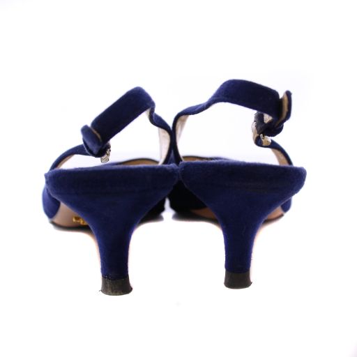 プラダ PRADA スリングバック パンプス ミドルヒール ポインテッドトゥ