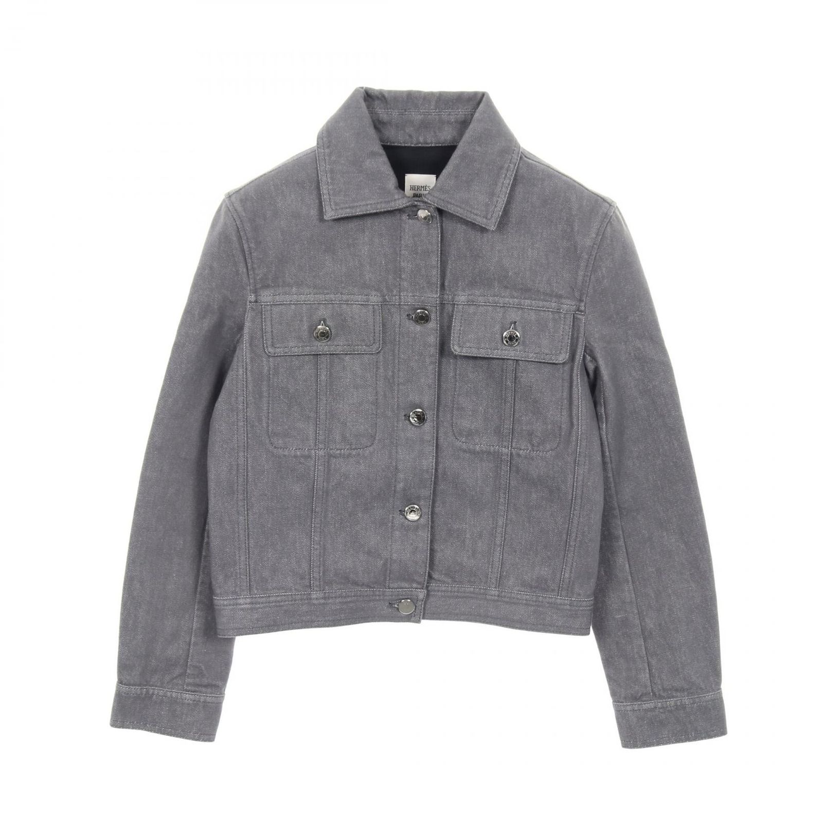 未使用に近い 近年 エルメス デニムジャケット 38 セリエボタン リボン エルメス HERMES デニムジャケット セリエボタン 2H0256DT その他