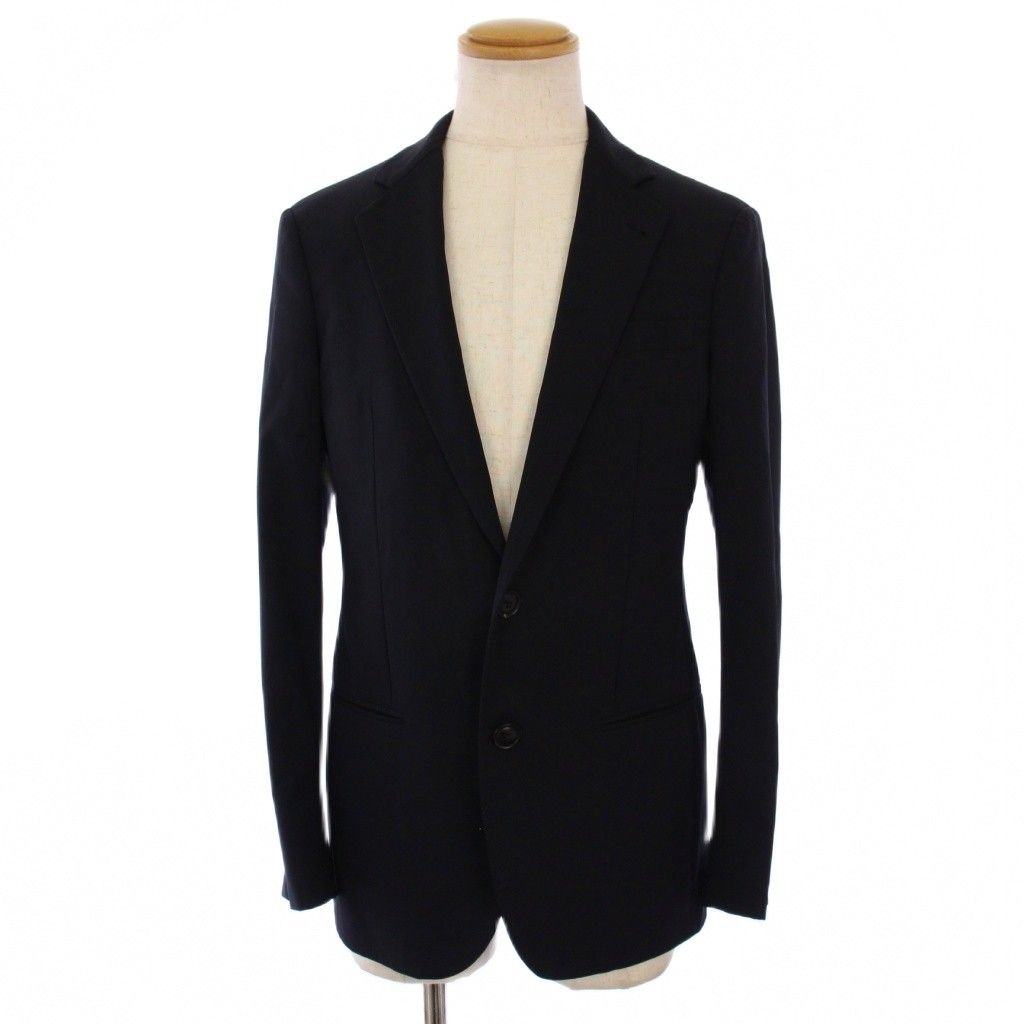 ジョルジオアルマーニ GIORGIO ARMANI SOHO シングルスーツ セットアップ 上下 テーラードジャケット 総裏地 2 B スラックスパンツ ジップフライ 黒 |BM