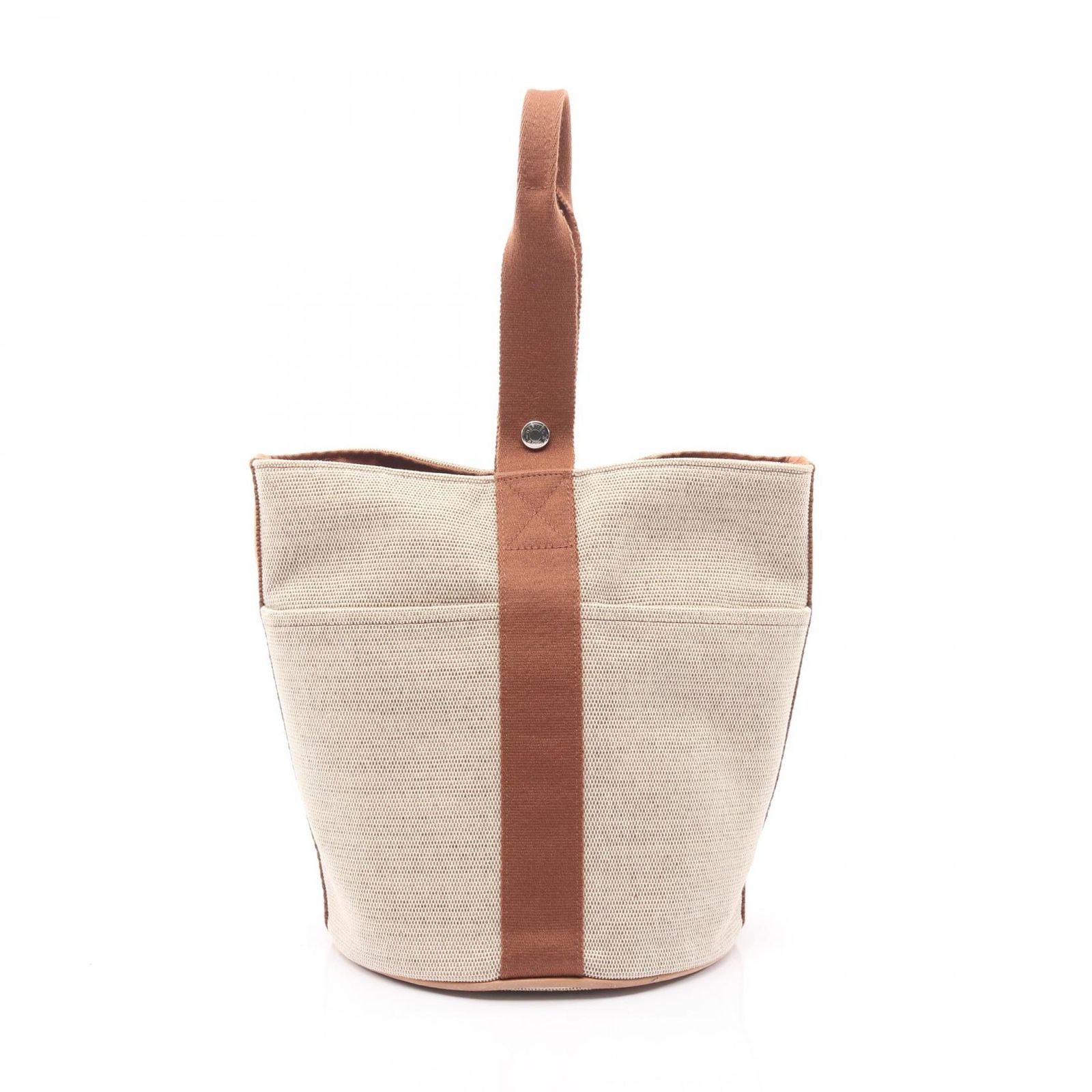 エルメス HERMES ハンドバッグ サクソーMM ナチュラル/ブラウン