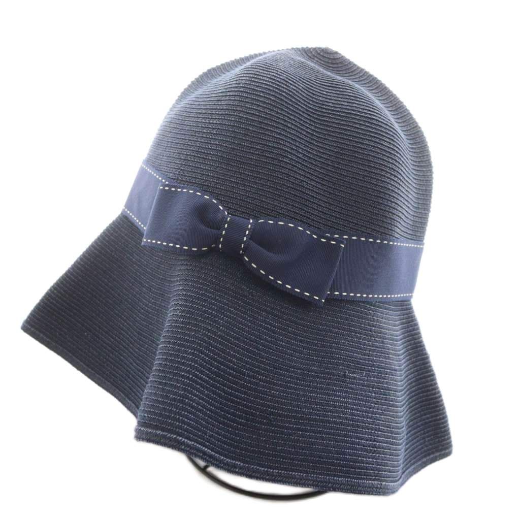 アシーナ ニューヨーク Athena New York 麦わら帽子 リボン 紺