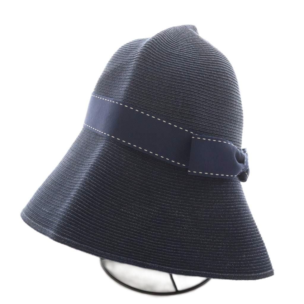 アシーナ ニューヨーク Athena New York 麦わら帽子 リボン 紺