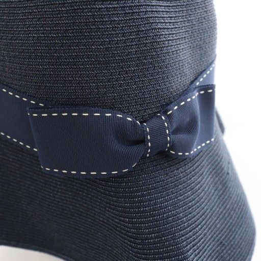 アシーナ ニューヨーク Athena New York 麦わら帽子 リボン 紺