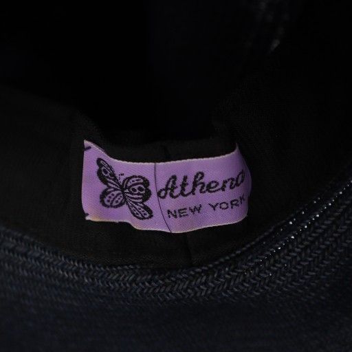 アシーナ ニューヨーク Athena New York 麦わら帽子 リボン 紺