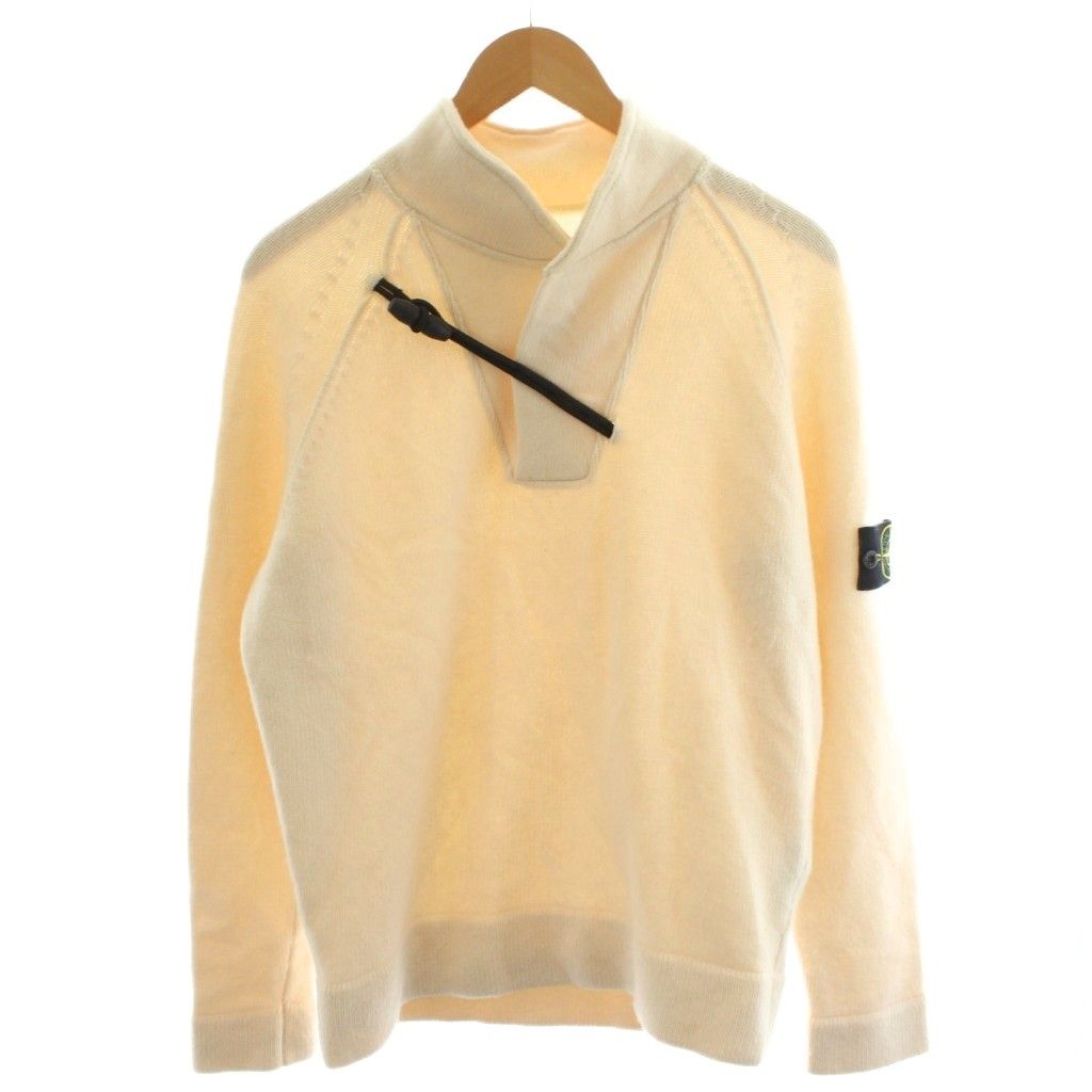 ストーンアイランド STONE ISLAND ニット セーター 長袖 トグルボタン ウール M アイボリー |AN 47