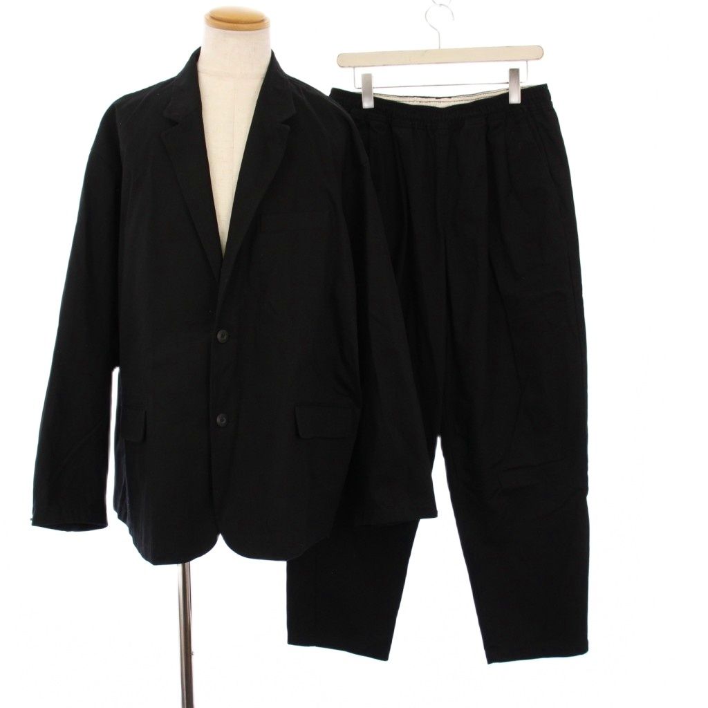 フレッシュサービス fresh service CHINO SETUP スーツ テーラードジャケット パンツ スラックス L 黒 FSC 253 20092 B 40093 KH