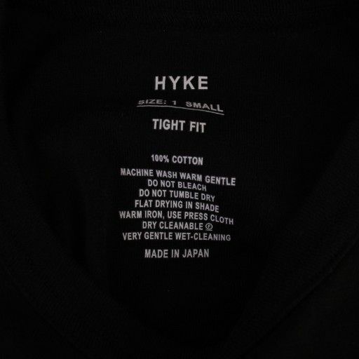  ハイク HYKE 25 FW LAYERED LONG―SLV TEE カットソー 長袖 ドッキング 1 黒 12423 BM 長袖 Tシャツ カットソー